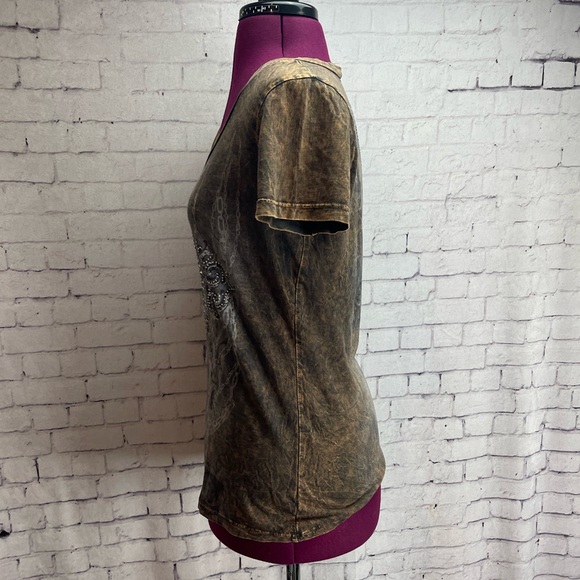 Vintage vocal brown fluer de Lis embellished tshirt size medium - Picture 3 of 8